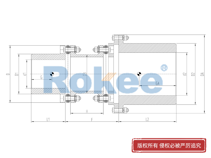 大小軸裝膜片聯(lián)軸器,金屬撓性膜片聯(lián)軸器